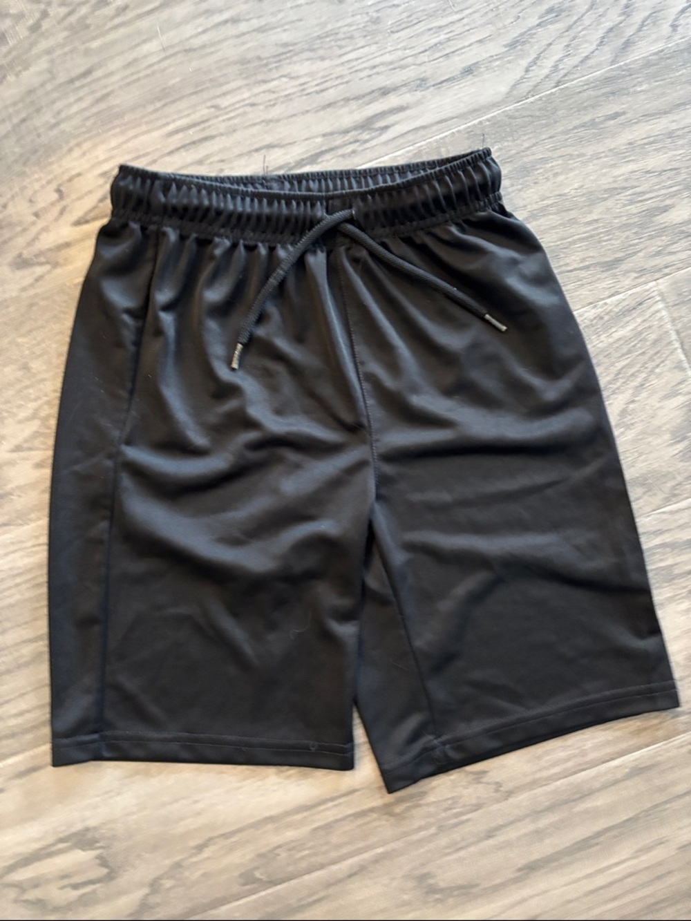 Kids Black Active Drawstring Shorts